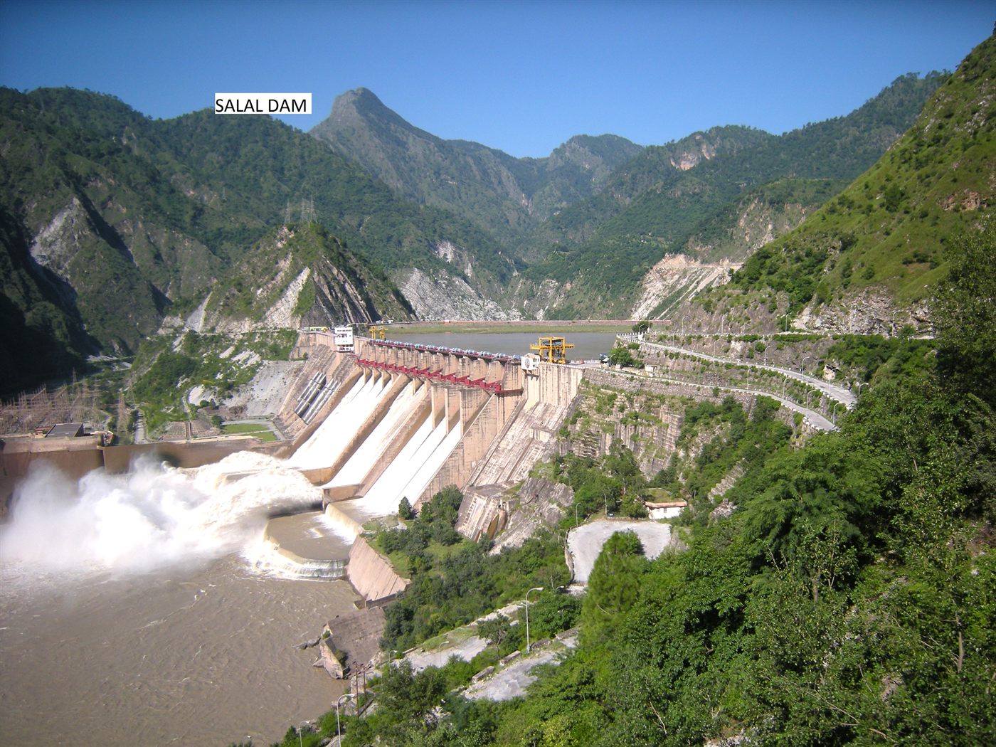Dam spillway water release